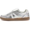 Rihero Women’s Fashion Sneakers Tennis Walking Shoes Lace-Up Comfortable Non Slip Casual Sneakers(Silver)