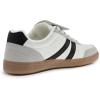 Rihero Women’s Fashion Sneakers Tennis Walking Shoes Lace-Up Comfortable Non Slip Casual Sneakers(White Black)