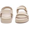 Rihero Women’s Flat Sandals Comfort Adjustable Double Strap Slip on Leather Footbed Sandals(Nude)