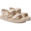 Rihero Women’s Flat Sandals Comfort Adjustable Double Strap Slip on Leather Footbed Sandals(Nude)