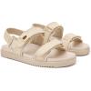 Rihero Women’s Flat Sandals Comfort Adjustable Double Strap Slip on Leather Footbed Sandals(Raffia)
