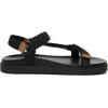 Rihero Women’s Flat Sandals Comfortable Open Toe Adjustable Strap Walking Footbed Sandals(Black)