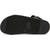 Rihero Women’s Flat Sandals Comfortable Open Toe Adjustable Strap Walking Footbed Sandals(Black Pu)