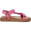 Rihero Women’s Flat Sandals Comfortable Open Toe Adjustable Strap Walking Footbed Sandals(Hot Pink)