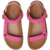 Rihero Women’s Flat Sandals Comfortable Open Toe Adjustable Strap Walking Footbed Sandals(Hot Pink)
