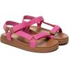 Rihero Women’s Flat Sandals Comfortable Open Toe Adjustable Strap Walking Footbed Sandals(Hot Pink)