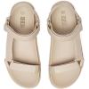 Rihero Women’s Flat Sandals Comfortable Open Toe Adjustable Strap Walking Footbed Sandals(Nude Pu)
