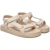 Rihero Women’s Flat Sandals Comfortable Open Toe Adjustable Strap Walking Footbed Sandals(Nude Pu)