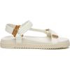 Rihero Women’s Flat Sandals Comfortable Open Toe Adjustable Strap Walking Footbed Sandals(White)