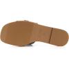 Rihero Women’s Flat Sandals Summer Comfortable Square Open Toe Slip On Leather Slide Sandals(Black)