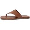 Rihero Women’s Flip Flops Square Toe Thong Flat Sandals Summer Comfortable Slip On Beach Slide Sandals(Mocha)