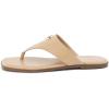 Rihero Women’s Flip Flops Square Toe Thong Flat Sandals Summer Comfortable Slip On Beach Slide Sandals(Nude)