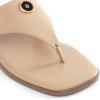 Rihero Women’s Flip Flops Square Toe Thong Flat Sandals Summer Comfortable Slip On Beach Slide Sandals(Nude)