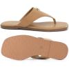 Rihero Women’s Flip Flops Square Toe Thong Flat Sandals Summer Comfortable Slip On Beach Slide Sandals(Taupe)