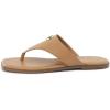 Rihero Women’s Flip Flops Square Toe Thong Flat Sandals Summer Comfortable Slip On Beach Slide Sandals(Taupe)