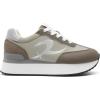 Rihero Women’s Platform Sneakers Casual Lace Up Non Slip Tennis Walking Shoes Comfortable Lightweight Chunky Fashion Sneakers(Grey/Silver)