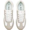 Rihero Women’s Platform Sneakers Casual Lace Up Non Slip Tennis Walking Shoes Comfortable Lightweight Chunky Fashion Sneakers(White/Grey)
