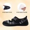 Rihero Womens Slippers Wide Width Diabetic Shoes Edema House Barefoot Walking Shoes Adjustable Indoor Outdoor Slippers(Bohemian)