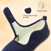 Rihero Womens Slippers Wide Width Diabetic Shoes Edema House Barefoot Walking Shoes Adjustable Indoor Outdoor Slippers(Navy)