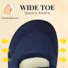 Rihero Womens Slippers Wide Width Diabetic Shoes Edema House Barefoot Walking Shoes Adjustable Indoor Outdoor Slippers(Navy)