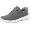 Rihero Womens Walking Shoes Athletic Tennis Running Shoes Non Slip Lightweight Gym Casual Sneakers(Grey)