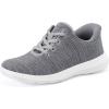 Rihero Womens Walking Shoes Athletic Tennis Running Shoes Non Slip Lightweight Gym Casual Sneakers(Heathered Grey)