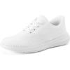 Rihero Womens Walking Shoes Athletic Tennis Running Shoes Non Slip Lightweight Gym Casual Sneakers(White)
