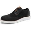 Rihero Men’s Fashion Dress Sneakers Business Oxfords Comfortable Casual Walking Shoes Lightweight Mesh Breathable Tennis Shoes(Black)