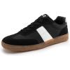imageRihero Mens Fashion Sneakers Comfortable Tennis Walking Shoes LaceUp Non Slip Casual SneakersBlack