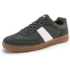 Rihero Men’s Fashion Sneakers Comfortable Tennis Walking Shoes Lace-Up Non Slip Casual Sneakers(Grey)