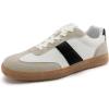 imageRihero Mens Fashion Sneakers Comfortable Tennis Walking Shoes LaceUp Non Slip Casual SneakersWhite Black