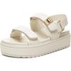 Rihero Women’s Comfortable Open Toe Platform Sandals Fashion One Band Summer Dressy Flatform Sandals(Beige)