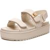 Rihero Women’s Comfortable Open Toe Platform Sandals Fashion One Band Summer Dressy Flatform Sandals(Nude)
