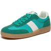 Rihero Women’s Fashion Sneakers Comfortable Walking Shoes Casual Lace-Up Non Slip Sneakers(Green)