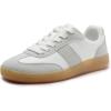 Rihero Women’s Fashion Sneakers Comfortable Walking Shoes Casual Lace-Up Non Slip Sneakers(White)