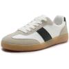 Rihero Women’s Fashion Sneakers Comfortable Walking Shoes Casual Lace-Up Non Slip Sneakers(White/Black)