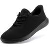 Rihero Womens Walking Shoes Athletic Tennis Running Shoes Non Slip Lightweight Gym Casual Sneakers(Black)