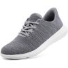 Rihero Womens Walking Shoes Athletic Tennis Running Shoes Non Slip Lightweight Gym Casual Sneakers(Heathered Grey)