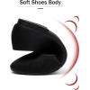 katliu Women Comfort Flats Round Toe Ballet Flats Slip on Walking Flat Shoes(Black)