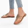 katliu Women’s Flat Sandals Flip Flop Sandals Comfortable Dressy Thong Sandals(Almond)