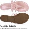 katliu Women’s Flat Sandals Flip Flop Sandals Comfortable Dressy Thong Sandals(Pink)
