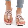 katliu Women’s Flat Sandals Flip Flop Sandals Comfortable Dressy Thong Sandals(Pink)