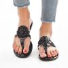 katliu Women’s Flat Sandals Flip Flop Sandals Comfortable Dressy Thong Sandals(Rich Black)