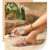 katliu Women’s Flat Sandals Flip Flop Sandals Comfortable Dressy Thong Sandals(Silver)
