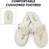 katliu Women’s Flat Sandals Flip Flop Sandals Comfortable Dressy Thong Sandals(White)