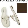 katliu Women’s Flat Sandals Flip Flop Sandals Comfortable Dressy Thong Sandals(White)