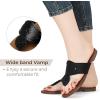 katliu Women’s Flat Sandals Flip Flop Sandals Dressy Thong Sandals(A-black)