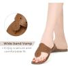 katliu Women’s Flat Sandals Flip Flop Sandals Dressy Thong Sandals(A-brown)