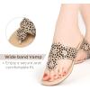 katliu Women’s Flat Sandals Flip Flop Sandals Dressy Thong Sandals(A-leopard)