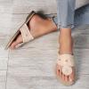 katliu Women’s Flat Sandals Flip Flop Sandals Dressy Thong Sandals(Almond)